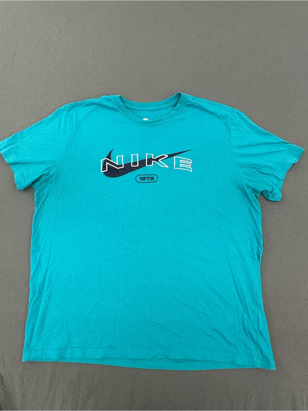 Nike Men's Teal Logo Crew Neck T-Shirt